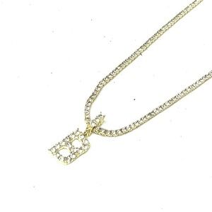 Victoria Leland Designs Gold Necklace with Crystal Accents